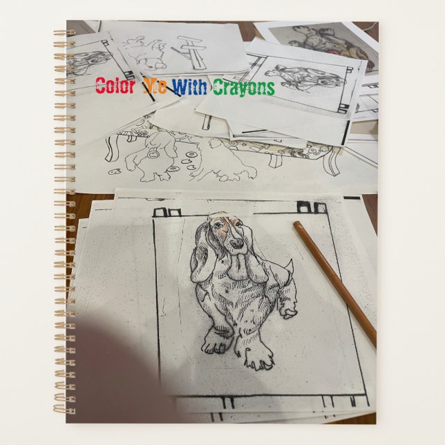 Color With Me Bassie Planner (Front)