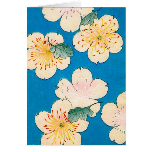 Color Woodblock Print of Dogwood Blossoms