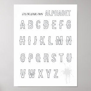 Color you own ABC kids Poster