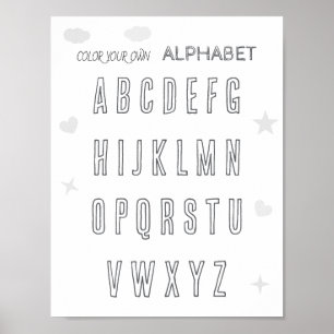 Color you own ABC Poster