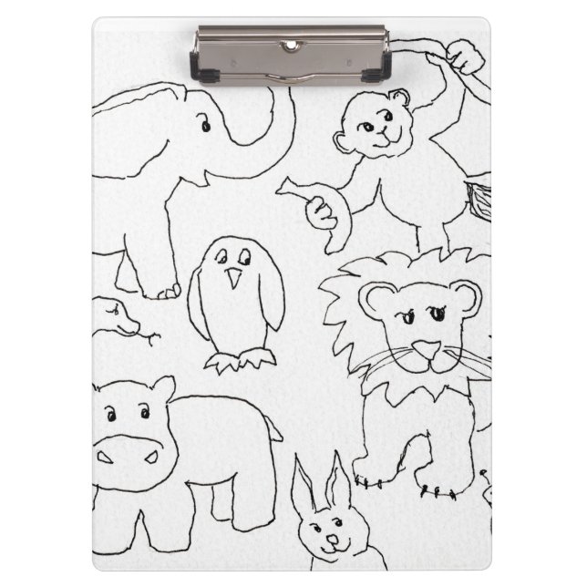 Color You Own Zoo Animals Clipboard (Front)