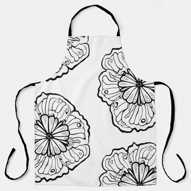 Color your apron Flower Design (Front)