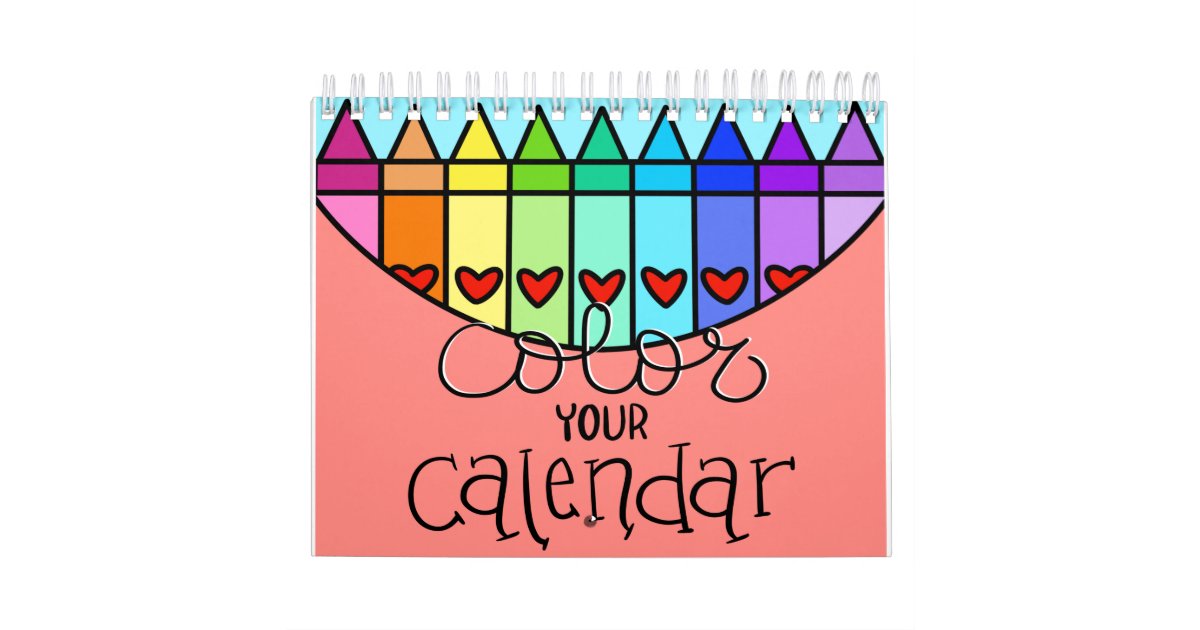 Color Your Calendar Zazzle
