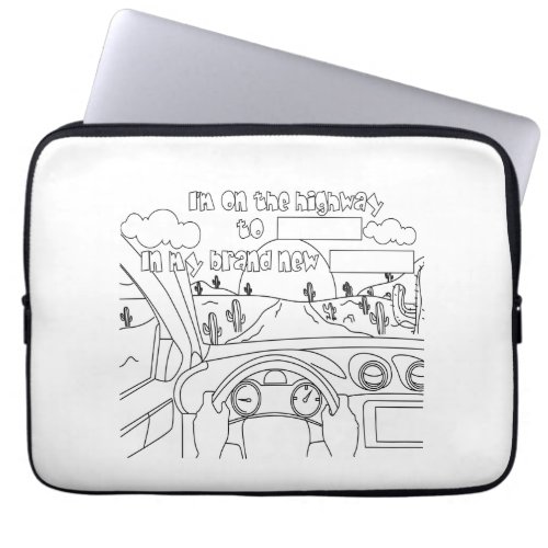 Color your future path laptop sleeves