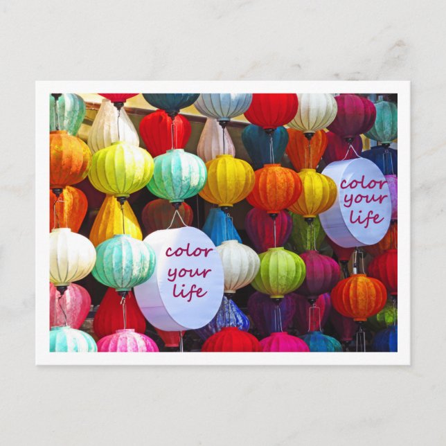 Color Your Life Postcard  (Front)