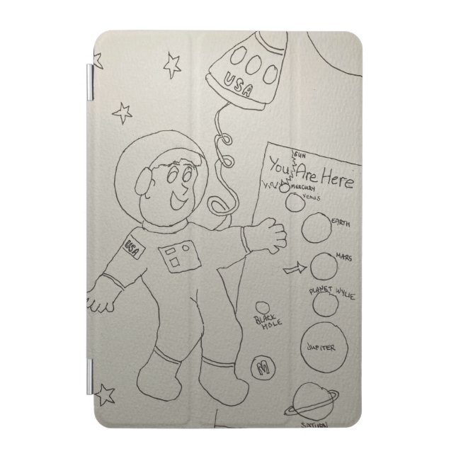 Color Your Own Astronaut iPad Mini Cover (Front)