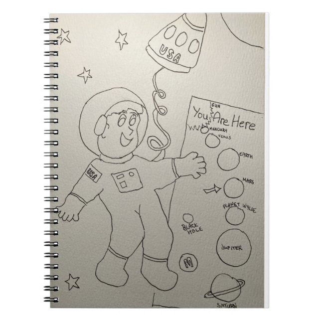 Color Your Own Astronaut Notebook (Front)