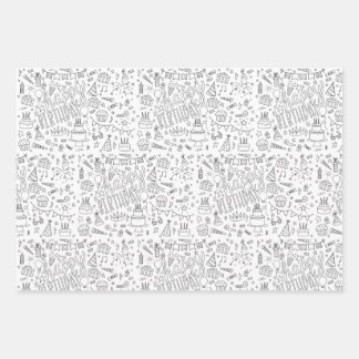 Color Your Own Birthday Gift Wrapping Paper