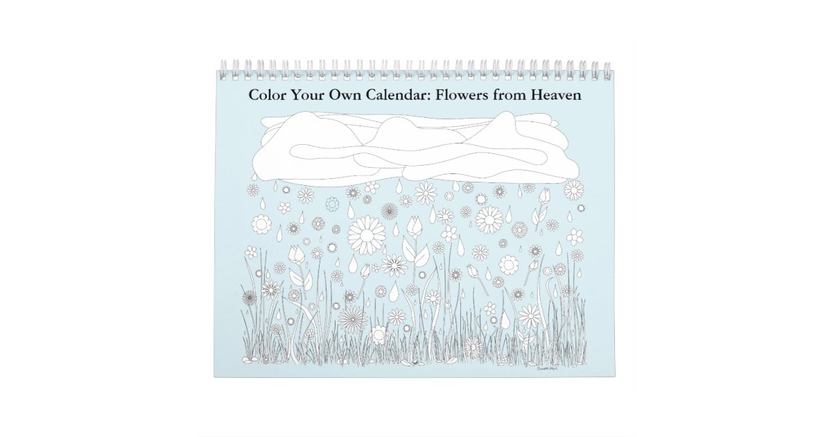 Color Your Own Calendar Zazzle