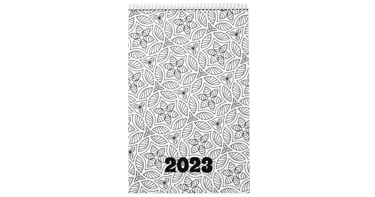 Color Your Own Calendar DIY Coloring Pages Zazzle