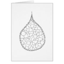 Color Your Own Card - Circle Droplet