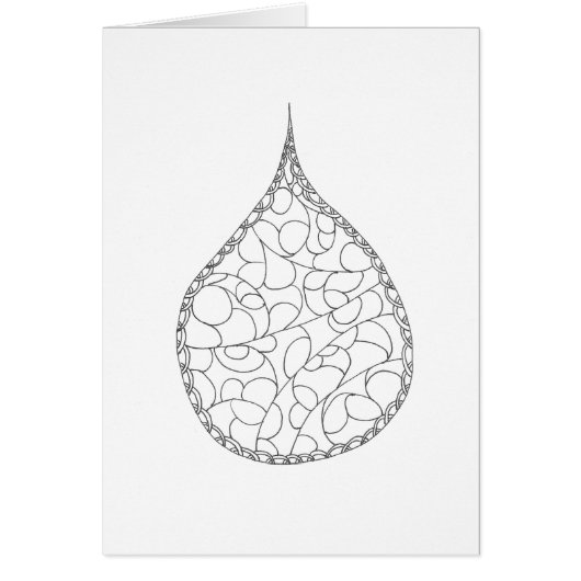 Color Your Own Card - Circle Droplet (Front)