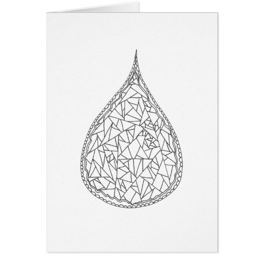 Color Your Own Card - Crystal Droplet (Front)