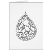 Color Your Own Card - Curly Droplet (Front)