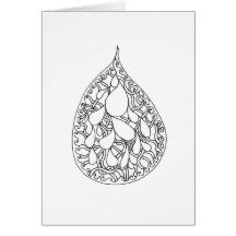 Color Your Own Card - Curly Droplet