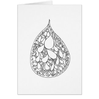 Color Your Own Card - Curly Droplet
