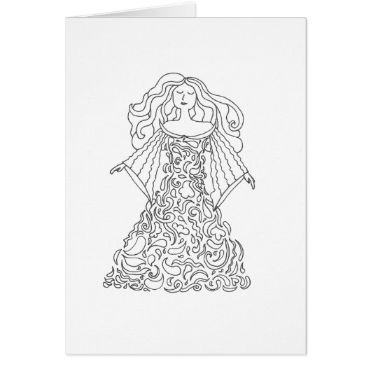Color Your Own Card - Dream Dress (Front)