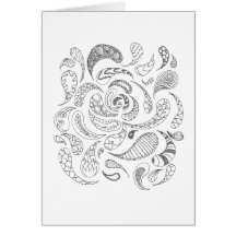 Color Your Own Card - Paisleys