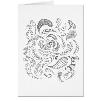 Color Your Own Card - Paisleys