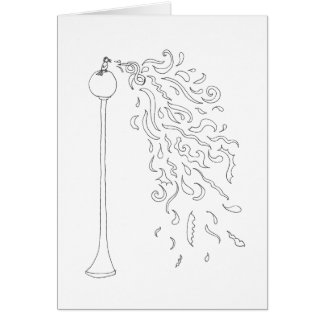 Color Your Own Card - Singing Bird