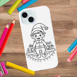 Color Your Own Christmas Elf iPhone / iPad case
