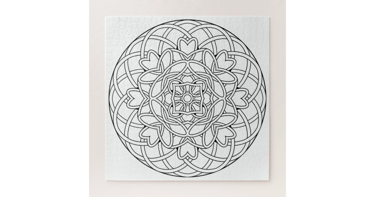 Color Your Own Coloring Book Design Abstract Jigsaw Puzzle | Zazzle.com