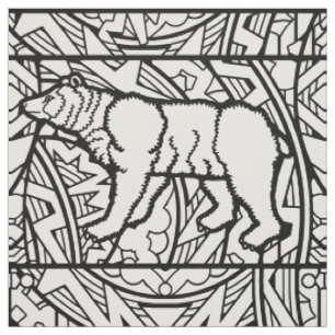 Color Your Own Coloring Book Repeat Pattern Animal Fabric