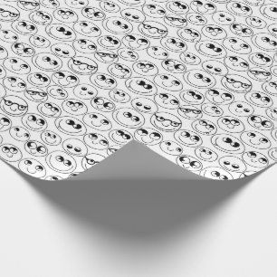 Color Your Own Cute Faces Wrapping Paper