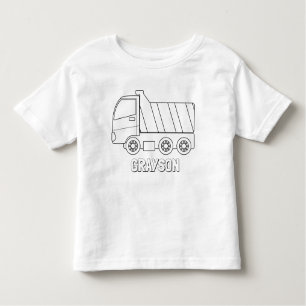Color Your Own Dump Truck Personalized Shirt
