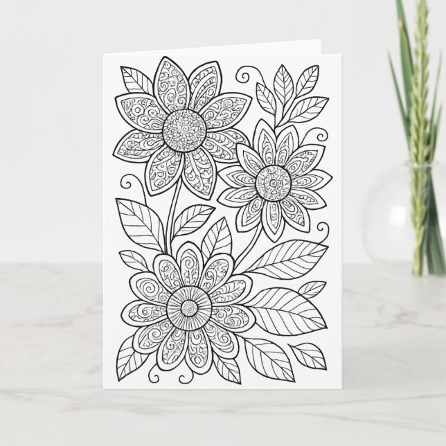 Color Your Own Greeting Card – Blank Inside  (Front)