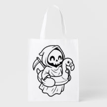 Color Your Own Grim Reaper Flamingo Floatie