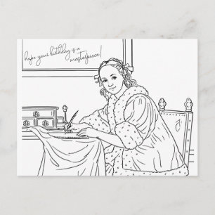 Color Your Own Happy Birthday Postcard