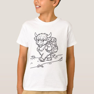 Color‑Your‑Own Hiking Yak Kids’ T‑Shirt – T-Shirt