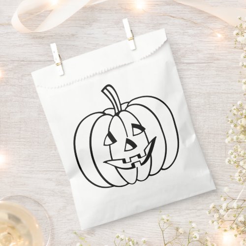 Color_Your_Own Jack_O_Lantern Halloween Pumpkin Favor Bag