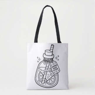 Color Your Own Kawaii Summer Magic Potion Drink Tote Bag