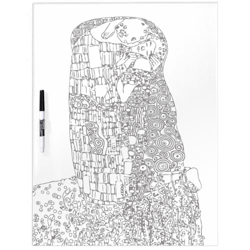 Color Your Own  Klimt The Kiss Famous Art Dry Erase Board