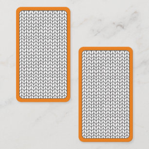 COLOR YOUR OWN Knitting Bookmark Card / Orange
