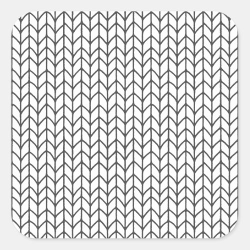 COLOR YOUR OWN Knitting Small Square Stickers