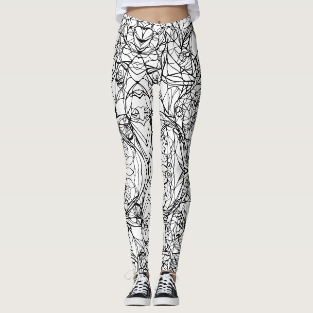 Color Your Own Leggings #3: coloring activity fun (Front)