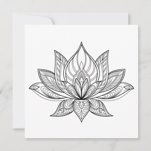 Color Your Own Lotus Card (Front)
