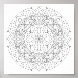 Color-Your-Own Mandala 060517_3 Poster