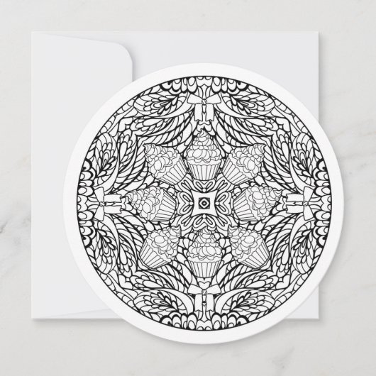 Color Your Own Mandala Cupcake (Front)