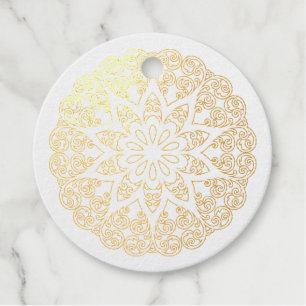 Color Your Own MANDALA - DIY Coloring Book 1 Foil Favor Tags