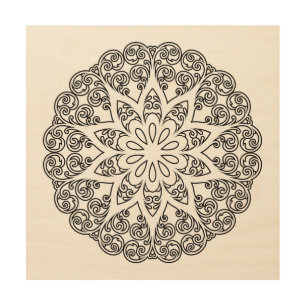 Color Your Own MANDALA - DIY Coloring Book 1 Wood Wall Art