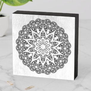 Color Your Own MANDALA - DIY Coloring Book 1 Wooden Box Sign