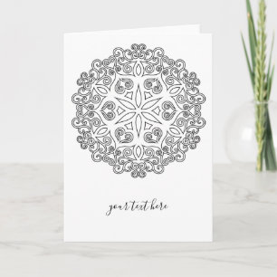 Color Your Own MANDALA - DIY Coloring Book 2 Card