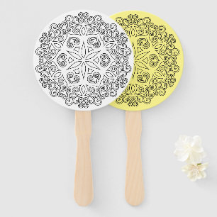 Color Your Own MANDALA - DIY Coloring Book 2 Hand Fan