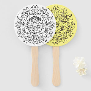 Color Your Own MANDALA - DIY Coloring Book 4 Hand Fan