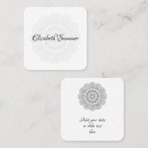 Color Your Own MANDALA - DIY Coloring Book 4 Square Business Card