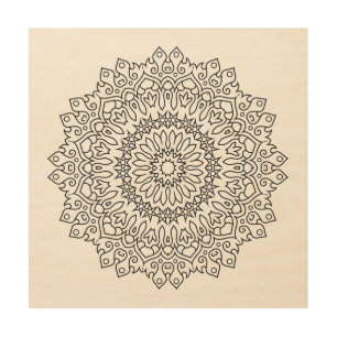 Color Your Own MANDALA - DIY Coloring Book 4 Wood Wall Art